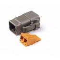 Deutsch DTM 6 way plug assembly, gray