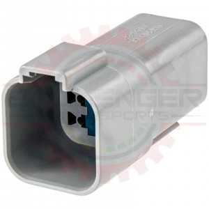 Deutsch DT 6 way receptacle assembly, gray