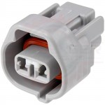 2 Way Sumitomo Plug Connector for sensor & solenoid applications, gray & keyway 2