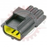 3 Way Sensor Receptacle Connector Housing, Black