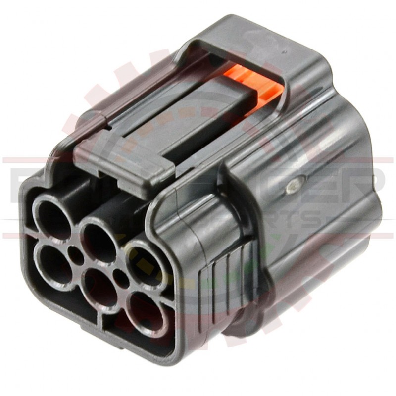 6 Way Plug Assembly for Japanese applications (Connector + Lock), Gray