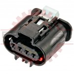 4 Way Connector Plug for C7 Corvette oxygen sensor, Black