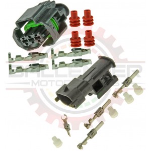 Sealed 3-way Bosch connector pair for Diesel injection pump