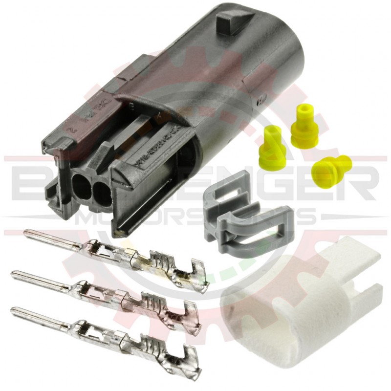 GM Delphi / Packard - 2-way GT 150 3.5mm centerline (sensor side) sealed connector Kit for IAT