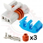 GM Delphi / Packard - 2 way Walbro 450 pump connector Kit & larger fuses