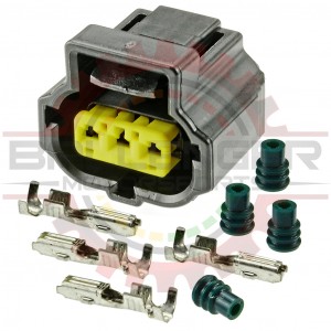 3 Way Sensor Plug Connector Kit, black