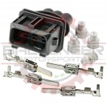 3 Way JPT Sensor Receptacle Connector Kit, black