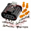 4 Way Connector Plug Kit for C7 Corvette oxygen sensor, Black