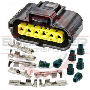 6 Way MAF Sensor Plug Connector Kit, black