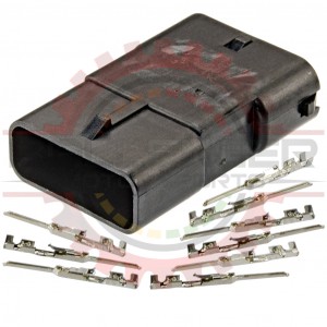 8 Way MAF Sensor Receptacle Connector Kit, black