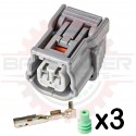 2 Way Sumitomo HV 040 Low Keyway Grey Connector Plug Kit