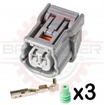 2 Way Sumitomo HV 040 Low Keyway Grey Connector Plug Kit