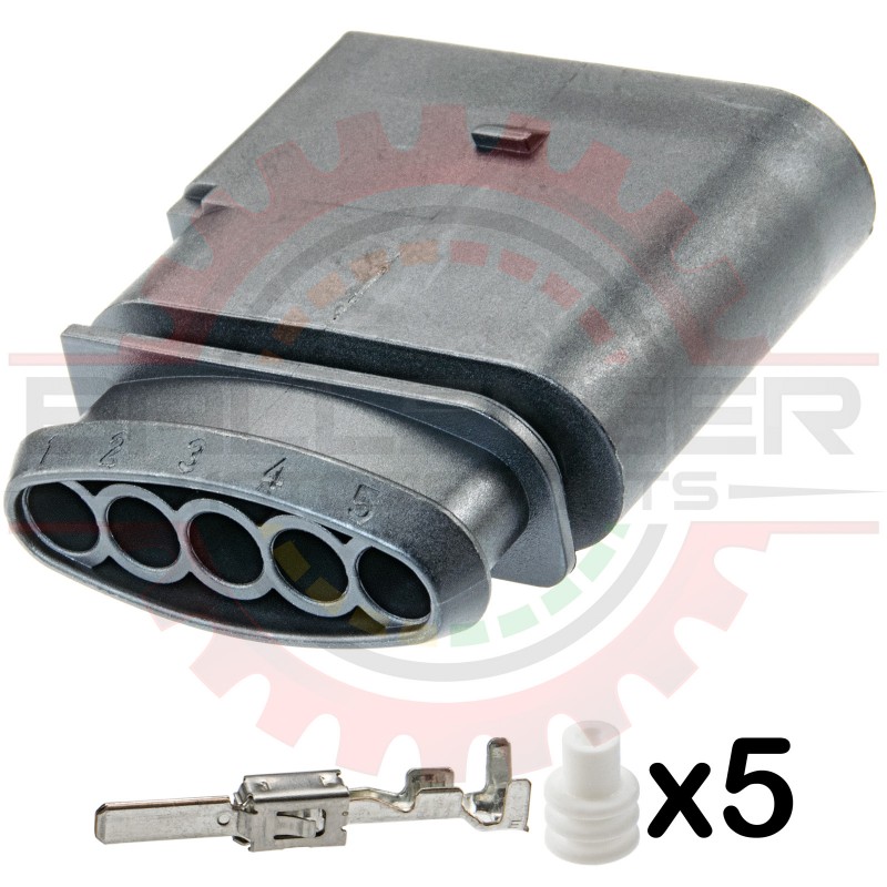 5 Way Bosch MAF Connector Receptacle Kit for VW, Audi, & European Applications (VW # 6X0 973 825)