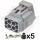 4 Way TS Connector Plug Kit, Gray 90980-10942 for A/C connections