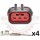 3 Way Chrysler Ignition Coil, Headlight, & CAM Sensor Receptacle Connector Kit (Chrysler # 5014007AB)