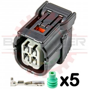 4 Way Sumitomo HV 040 Black Plug Connector Kit