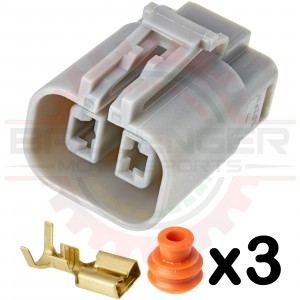 2 Way Plug Connector Kit for Mazda Miata and Nissan Alternator