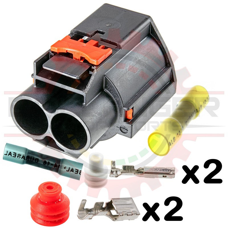 4 Way Hybrid 375+060 Yazaki Connector Kit for SPAL PWM Cooling fans, all positions open