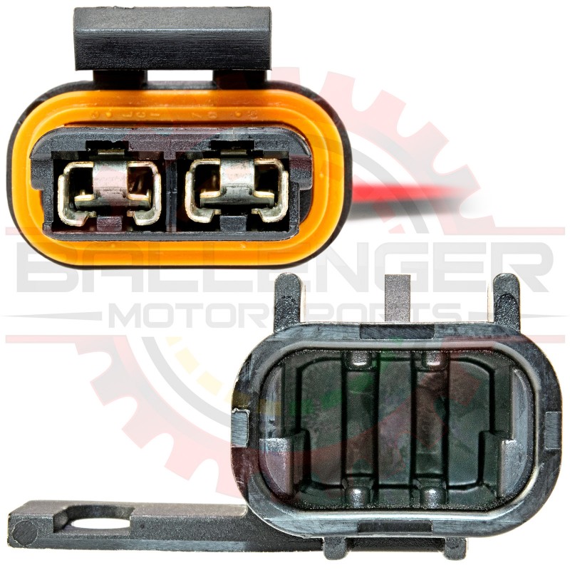 GM Delphi / Packard - ATO fuse holder Pigtail, 2-way Metripack 630 Plug Connector,  pull to seat (18 - 14 gauge) ATO Fuse