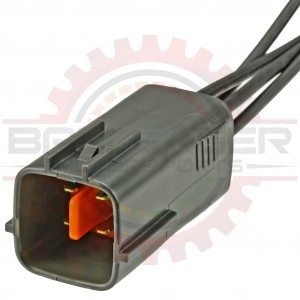 4 Way Receptacle Connector Pigtail for Japanese applications, Gray