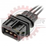 3 Way JPT Sensor Receptacle Connector Pigtail, black