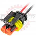 2 Way Tyco Super Seal 1.5 Connector Pigtail for High Power Relay Connection