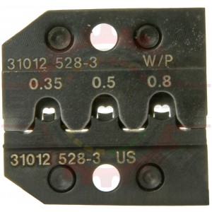 Production Quality <u><b>One-Step</b></u> Crimp Die ( Crimps Copper & Seal in one cycle ) for 22-18 AWG ( .35mm2 - .8mm2 ) Delphi / Packard  Weatherpack Sealed Male and Female Terminals - HT31012528-5