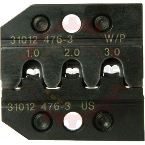 Production Quality <u><b>One-Step</b></u> Crimp Die ( Crimps Copper & Seal in one cycle ) for 16-12 AWG ( 1mm2 - 3mm2 ) Delphi / Packard  Weatherpack sealed Male and Female Terminals - HT31012476-5