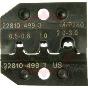 Production Quality <u><b>One-Step</b></u> Crimp Die ( Crimps Copper & Seal in one cycle ) for 20-16 AWG ( .5mm2 - 1mm2 ) Delphi / Packard  Metripack 280.1 Sealed Female Terminals - HT22810499-5