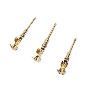 Deutsch Size 20 Stamped & Formed Pin Male Gold Plated Terminal, 0.35mm2 - 1.0mm2 ( 22 - 16 AWG )